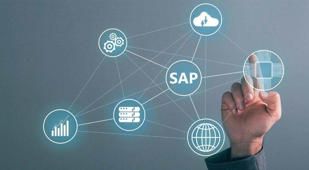 sap e icones em uma tela virtual Como integrar o ServiceNow e o SAP: Simplificando a gestão de TI e aumentando a colaboração